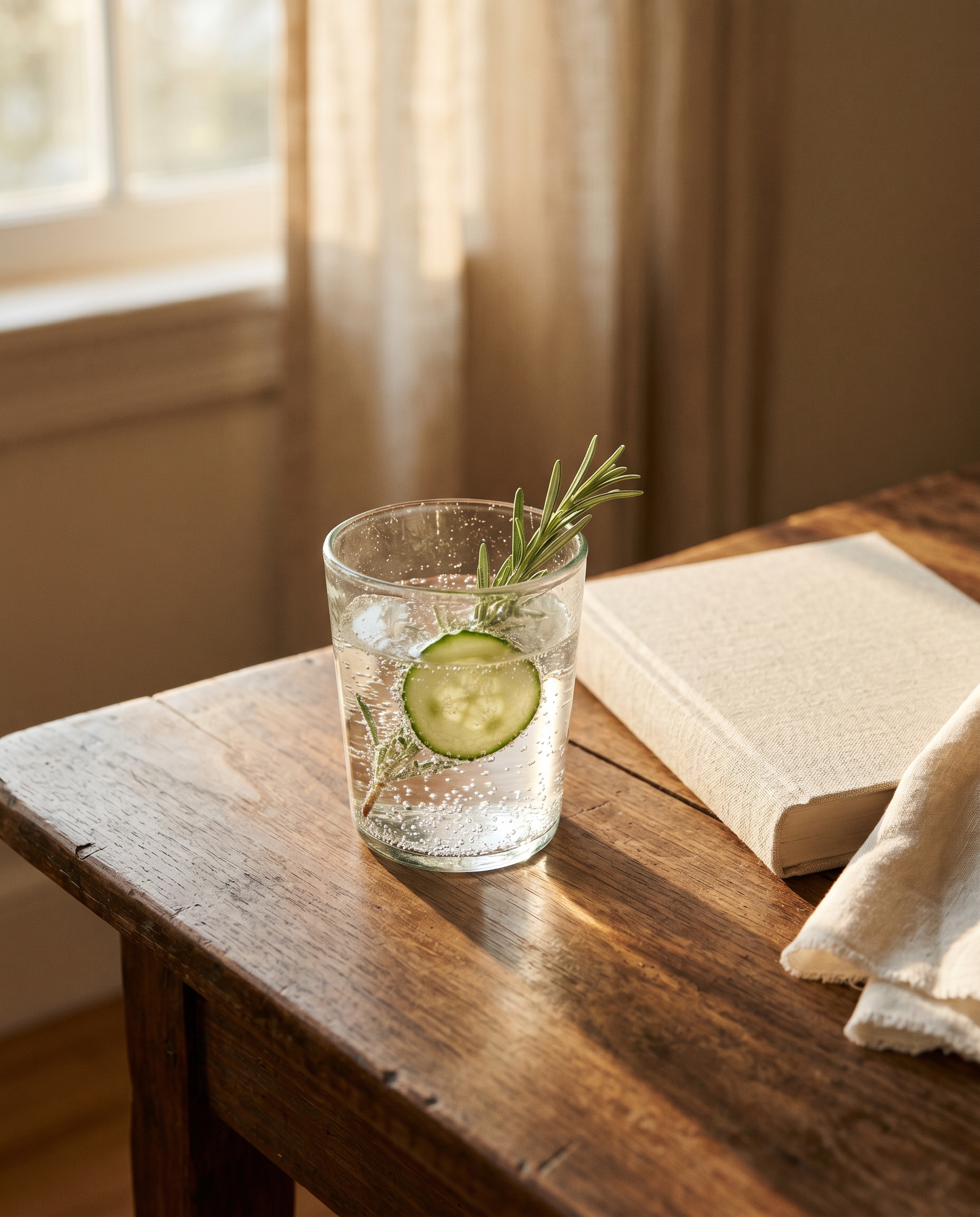 Heald lifestyle LS5 — Sparkling water at golden hour